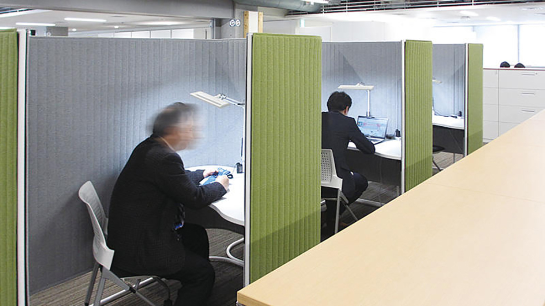 集中作業ブース型ワークエリア