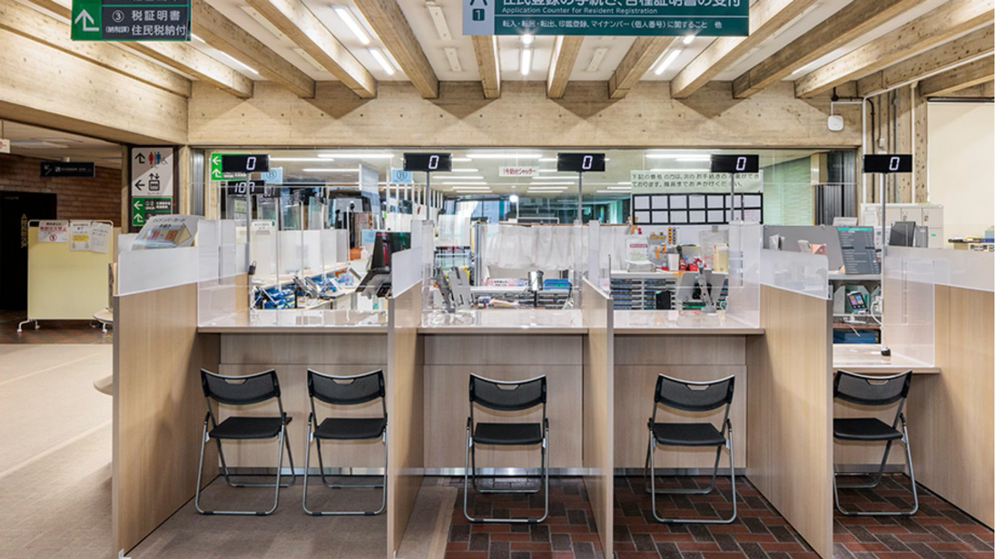 区民課窓口カウンター