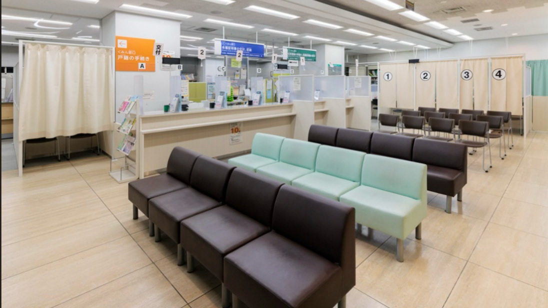 区民課窓口カウンター