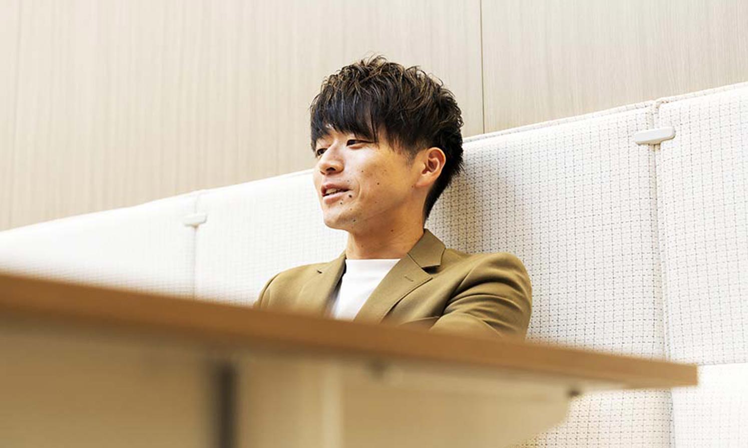 森下 大樹 インタビューに答えている