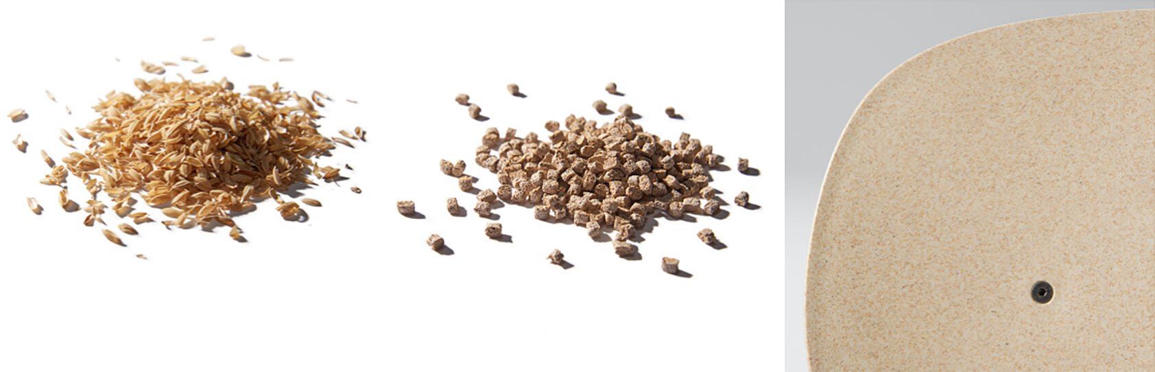 もみ殻から製品までのリサイクルフロー もみ殻から製品までのリサイクルフロー