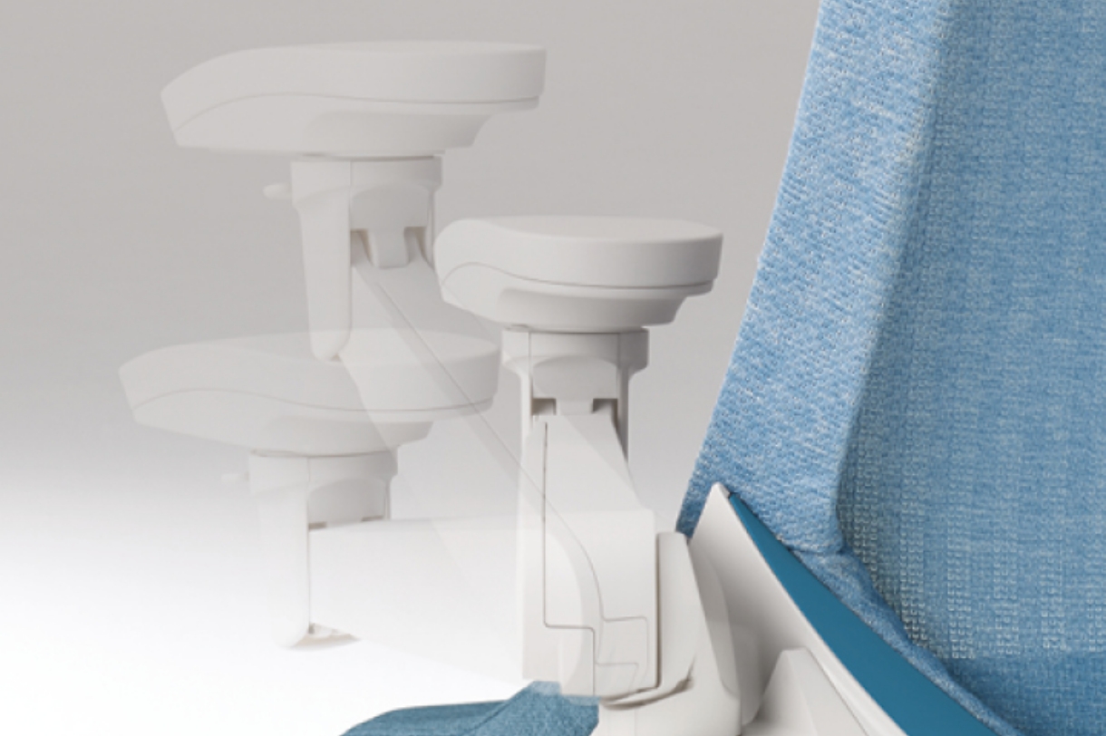 ワンアクションで⾃在に調整できる4Dリンクアーム