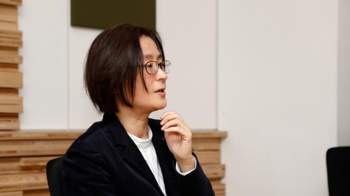 インタビューの様子 インタビューの様子