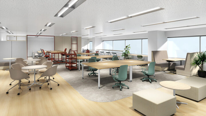 【レイアウト事例10選】オフィスレイアウトの考え方とは？座席運用とデスク配置パターンをくわしく解説