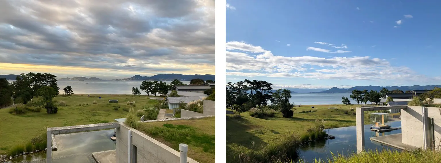 テラスからの朝の眺め テラスからの朝の眺め