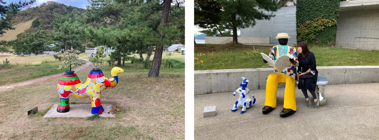 ベネッセハウス前のアート作品 ベネッセハウス前のアート作品