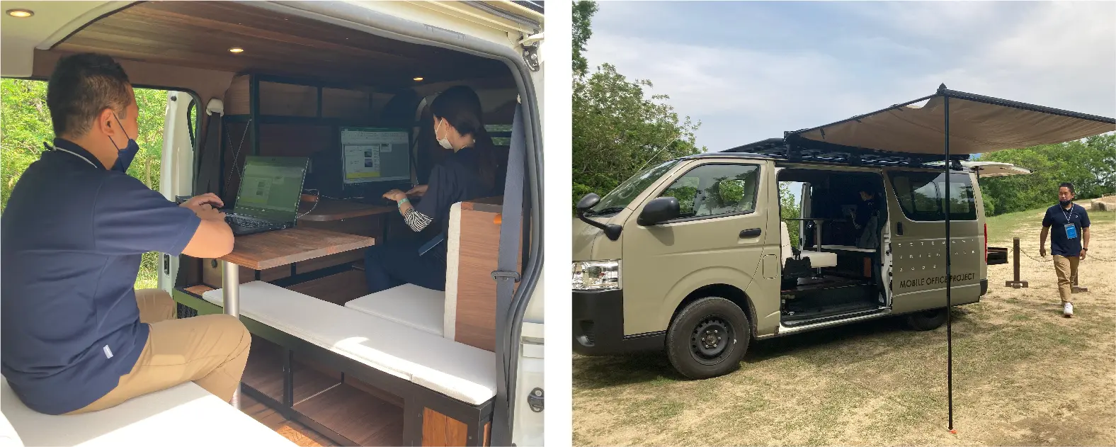 モバイルオフィスカー 内部の様子 モバイルオフィスカー 内部の様子