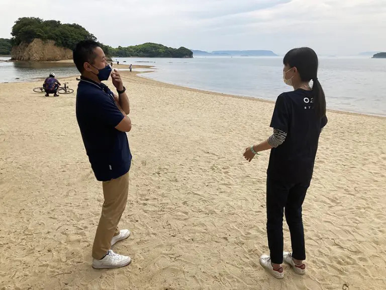 エンジェルロードにてインタビュー エンジェルロードにてインタビュー