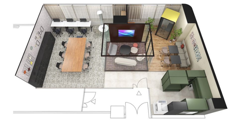 オフィスのレイアウトデータ